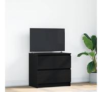 vidaXL Meuble TV noir 100x35x54 cm bois d'ingénierie, banc tv, meuble hifi, centre de divertissement, buffet tv, meuble 861797