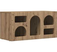 Meuble TV Chêne artisanal 80 x 35 x 40 cm Bois d'ingénierie