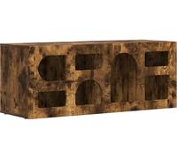 Meuble TV Chêne fumé 100 x 35 x 40 cm Bois d'ingénierie