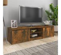Meuble TV Chêne fumé 140x40x35,5 cm Bois d ingénierie ch G