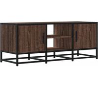 Meuble TV chêne marron 100x35x41 cm bois d'ingénierie et métal