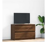 vidaXL Meuble TV chêne Marron 80x35x54 cm Bois d'ingénierie, Banc TV, Meuble HiFi, Centre de Divertissement, Buffet TV, Meuble multimédia, Console TV