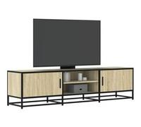 vidaXL Meuble TV chêne Sonoma 160x35x41 cm Bois d'ingénierie et métal, Banc TV, Meuble HiFi, Centre de Divertissement, Buffet TV, Meuble multimédia