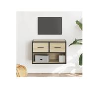 vidaXL Meuble TV Chêne Sonoma 60x31x39,5 cm - Bois d'ingénierie et métal