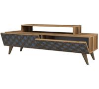 Meuble TV City - Noyer, Calcédoine 140 x 48,8 x 41,8