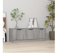 Meuble TV - Classique - Sonoma Gris - 102x35x36,5 cm - Bois d'ingénierie - Montage facile
