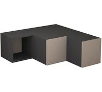 Meuble TV Compact Anthracite Moka marron clair 90 x 32 x 92