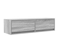 Meuble TV contemporain - vidaXL - Sonoma Gris - Bois d'ingénierie - 100x31x25.5 cm - 2 tiroirs - Résistant aux bosses