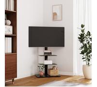 Meuble TV d angle 3 niveaux pour 32 65 pouces noir