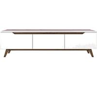Meuble TV D1 - 794 Blanc, Noyer 180 x 48,6 x 35