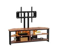 Meuble TV d'angle bas avec support et éclairage LED (120 cm avec support)