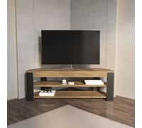 Meuble TV d'angle Decorotika Rita pour téléviseurs jusqu'à 55 pouces | Oud & Noir