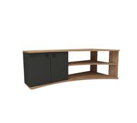 Meuble TV d'angle en bois "Termera" - 135 x 67 x 48 cm - Marron