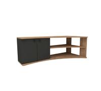 Hanah Home Meuble TV d'angle en bois Termera 135 x 67 x 48 cm Marron