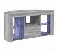 Meuble TV d'angle LED - vidaXL - Gris Sonoma - 100x40x50 cm - Bois d'ingénierie - 4 étagères - Port USB - Montage mural