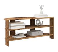 Meuble TV d'angle moderne - vidaXL - 102x40,5x45 cm - Bois ancien - Bois d'ingénierie - 2 étagères - Assemblage requis
