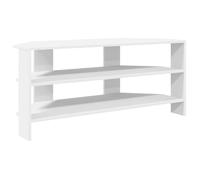 Meuble TV d'angle moderne - vidaXL - Blanc - 102x40,5x45 cm - Bois d'ingénierie - Finition mate - Résistant aux rayures