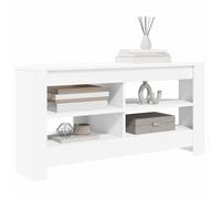 Meuble TV d'angle - vidaXL - Blanc - 102x41x50 cm - Bois d'ingénierie - 2 étagères - Design moderne - Assemblage requis
