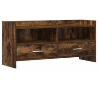 Meuble TV de 100 x 33 x 47 cm, finition chêne fumé