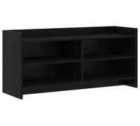 Meuble TV de 100 x 33 x 47 cm, finition noyer noir, en bois d'ingénierie