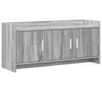 Meuble TV de 102 x 33 x 47 cm, finition Sonoma gris, en bois d'ingénierie