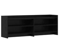 Meuble TV de 135 x 33 x 47 cm, finition noyer noir, en bois d'ingénierie