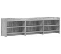 Meuble TV de 168 x 33 x 47 cm, finition Sonoma gris, en bois d'ingénierie