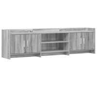 Meuble TV de 168 x 33 x 47 cm, finition Sonoma gris, en bois d'ingénierie