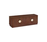 Pegane Meuble TV 4 portes - Noyer