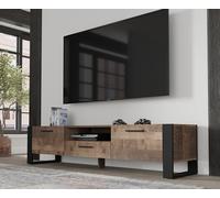 Meuble TV de salon cm 200x43x48h NUKA Grange Dark Oak