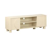 Meuble TV décor bois beige 2 portes 155cm Pondi