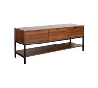 Meuble TV décor noyer 3 tiroirs 130cm WALNUT