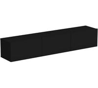 Hanah Home Meuble TV Denby – Noir – 160 x 29,6 x 31,4 cm
