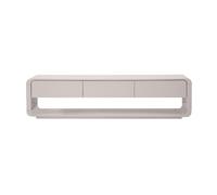 Meuble TV design beige laqué brillant 3 tiroirs L180 cm SAILOR