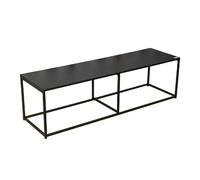 Meuble TV design en métal Madison - L. 140 x H. 40 cm - Noir