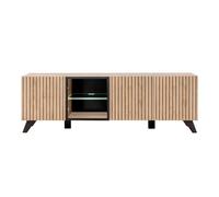Meuble TV Design Liam 160cm Naturel & Noir