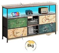 Meuble TV, éclairage LED réglable, style vintage, couleur - 108 × 30 × 78 cm