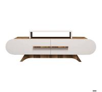 Meuble TV Rose - Noyer, Blanc 145 x 49,8 x 36,8