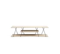 Meuble TV en bois "Canaz" - 120 x 30 x 33 cm - Beige