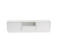 Meuble TV en bois - 160 x 29 x 42 cm - Blanc naturel