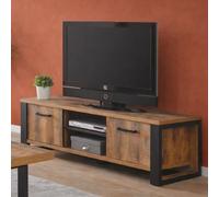 Meuble tv en bois 2 portes-2 niches MONA