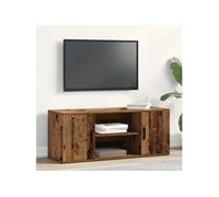Meuble TV en bois ancien 100x35x40 cm en bois aggloméré G