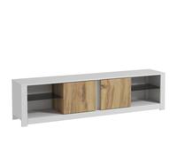 Meuble TV en bois "Aydos" 180 x 35 x 45 cm - Blanc
