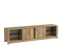 Meuble TV en bois "Aydos" 180 x 35 x 45 cm - Chêne
