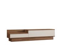 Meuble TV en bois ""Barko"" - 160 x 35 x 35 cm - Pin atlantiqueBlanc