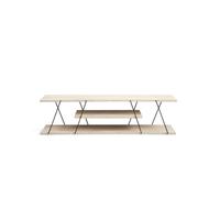 Meuble TV en bois "Canaz" - 120 x 30 x 33 cm - Beige
