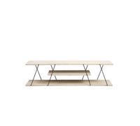 Meuble TV en bois "Canaz" - 120 x 30 x 33 cm - Beige