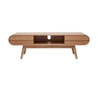 Meuble tv en bois clair 2 tiroirs l150 cm baltik