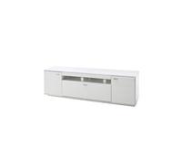 Meuble TV en bois coloris blanc mat - L.195 x H.60 x P.51 cm --