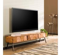 Meuble TV en bois d'acacia massif 180cm DINO